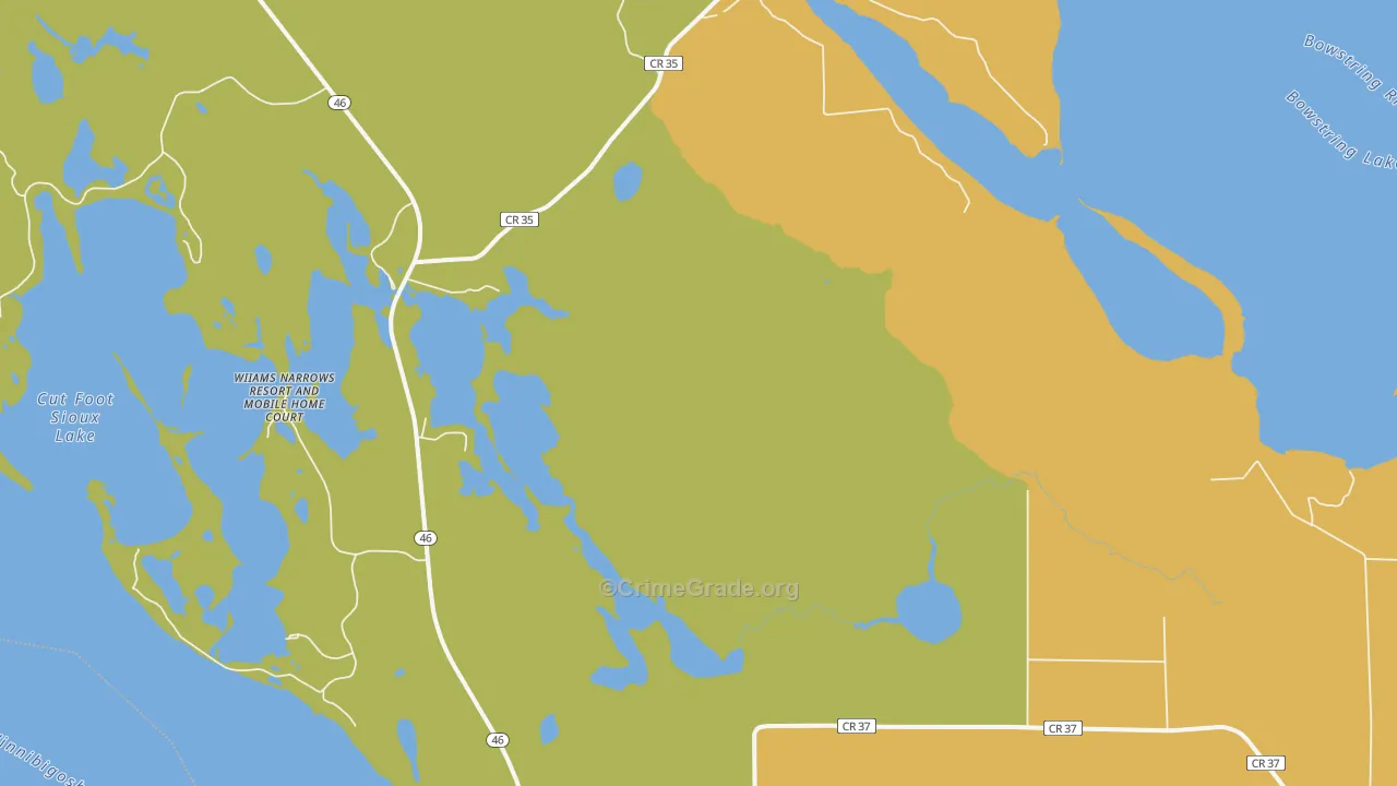 Inger, MN Map of Murder Rates