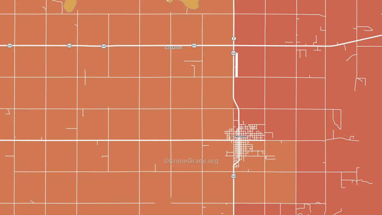 Ingersoll, OK Map of Murder Rates