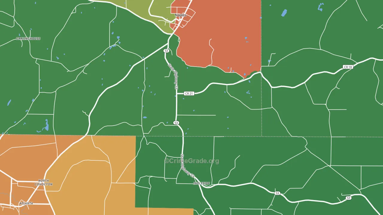 Ingleside, NY Map of Murder Rates