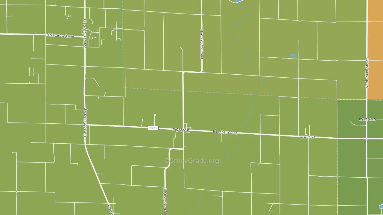 Ingraham, IL Map of Murder Rates