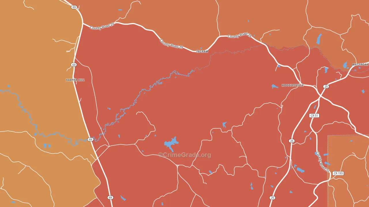 Ingram, AL Map of Murder Rates