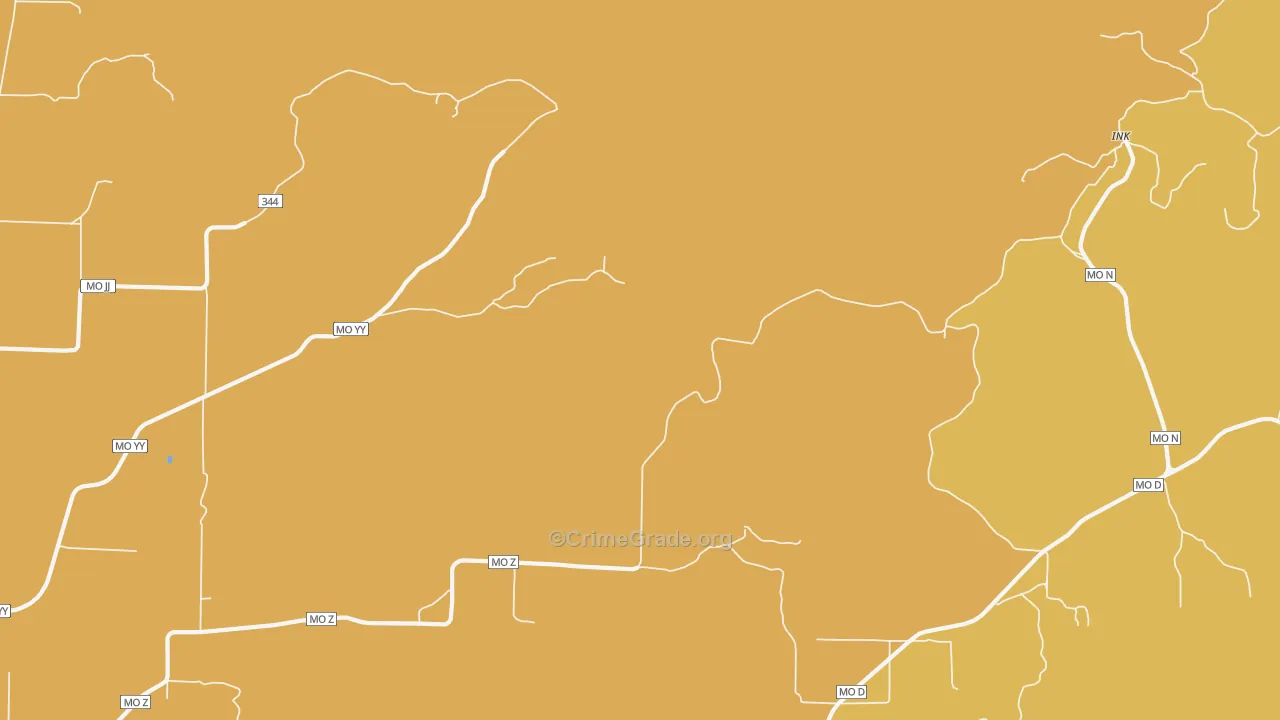 Ink, MO Map of Murder Rates