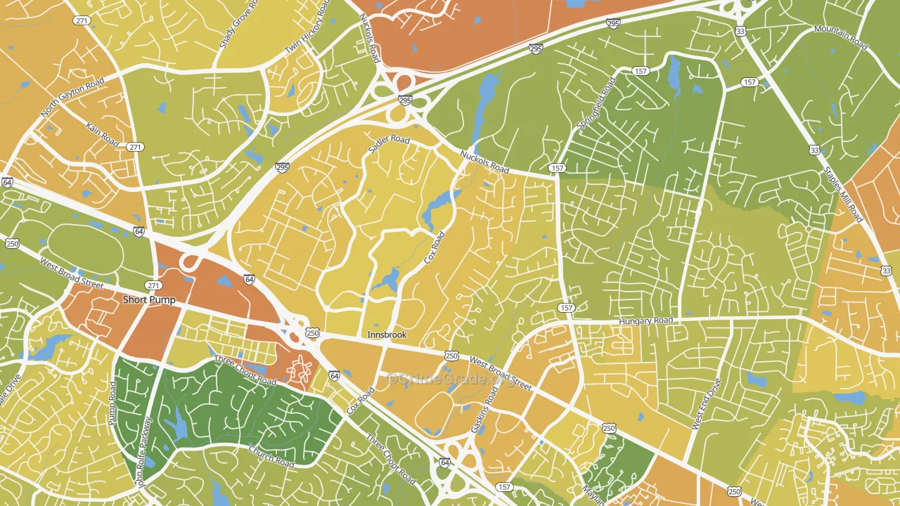 Innsbrook, VA Map of Murder Rates