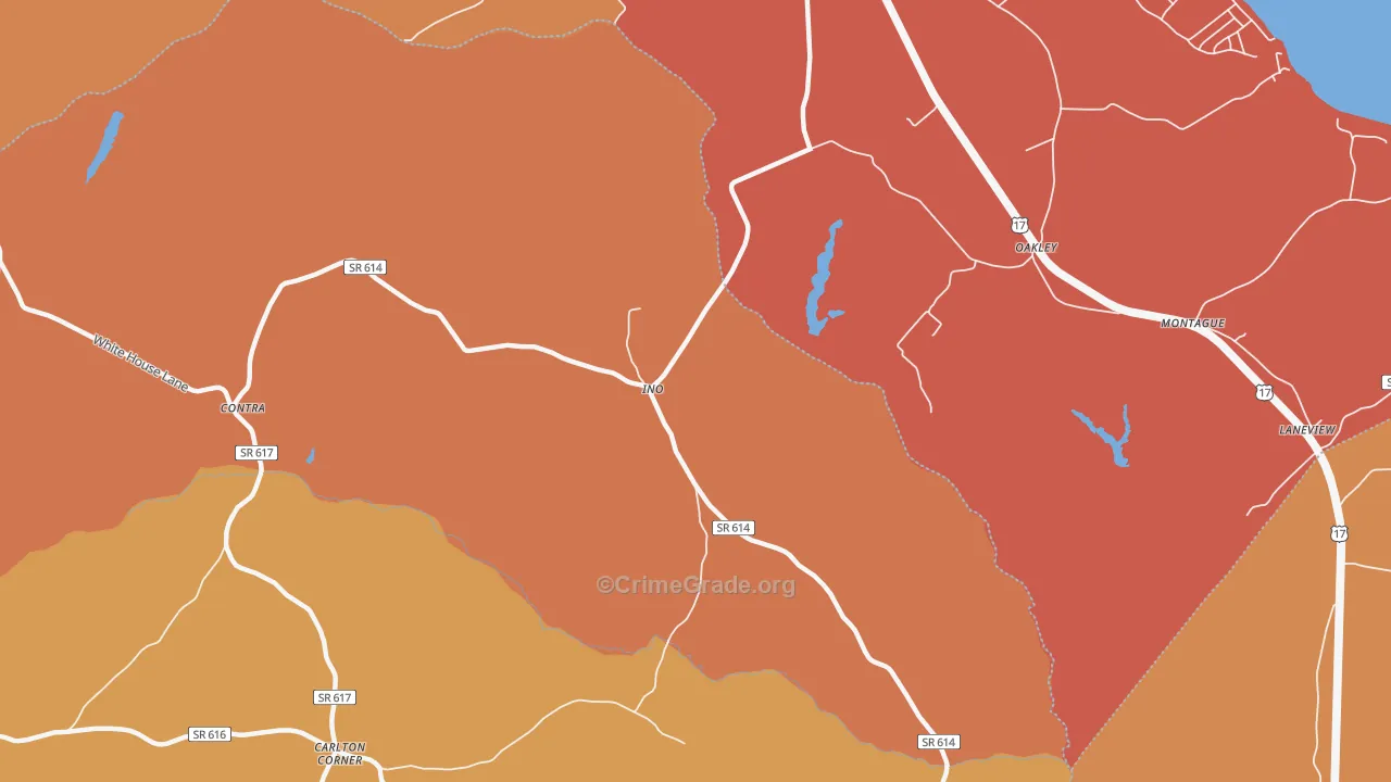 Ino, VA Map of Murder Rates