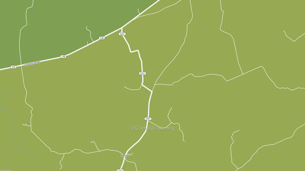 Insco, KY Map of Murder Rates