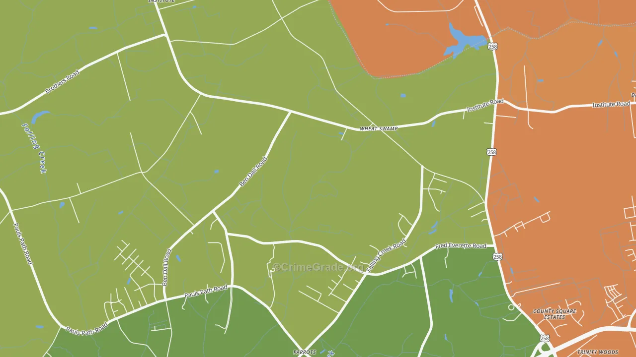 Institute, NC Map of Murder Rates
