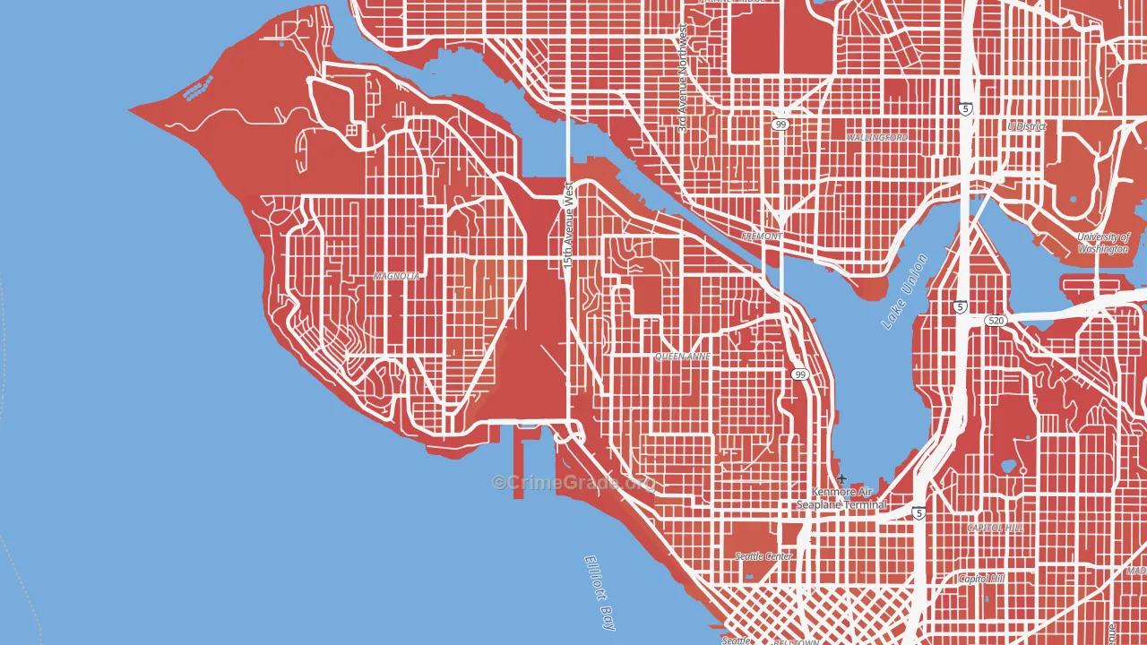 Interbay, Seattle, WA Map of Murder Rates