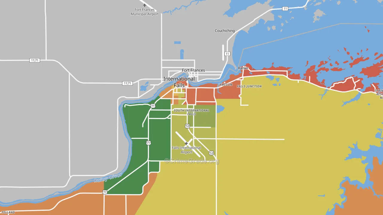 International Falls, MN Map of Murder Rates