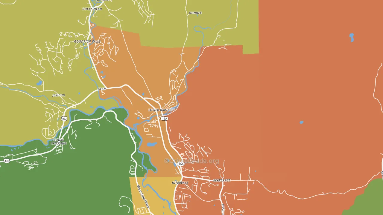 Intervale, NH Map of Murder Rates