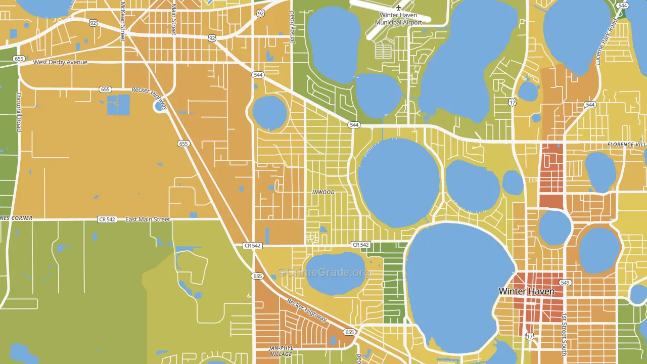 Inwood, FL Map of Murder Rates