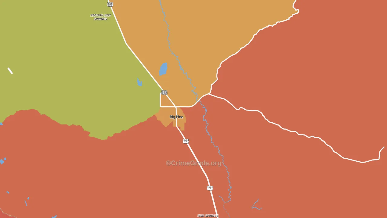 Inyo County, CA Map of Murder Rates
