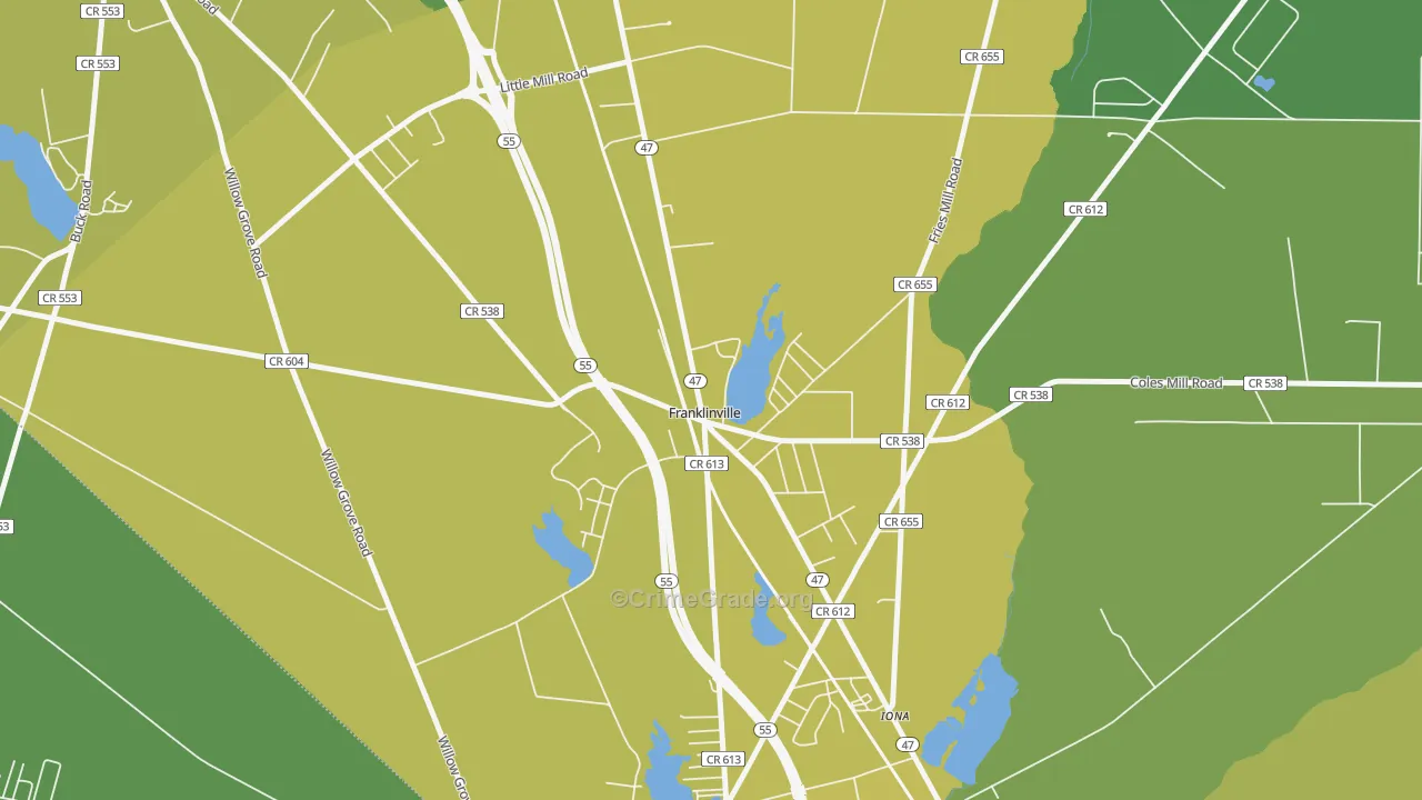 Iona, NJ Map of Murder Rates