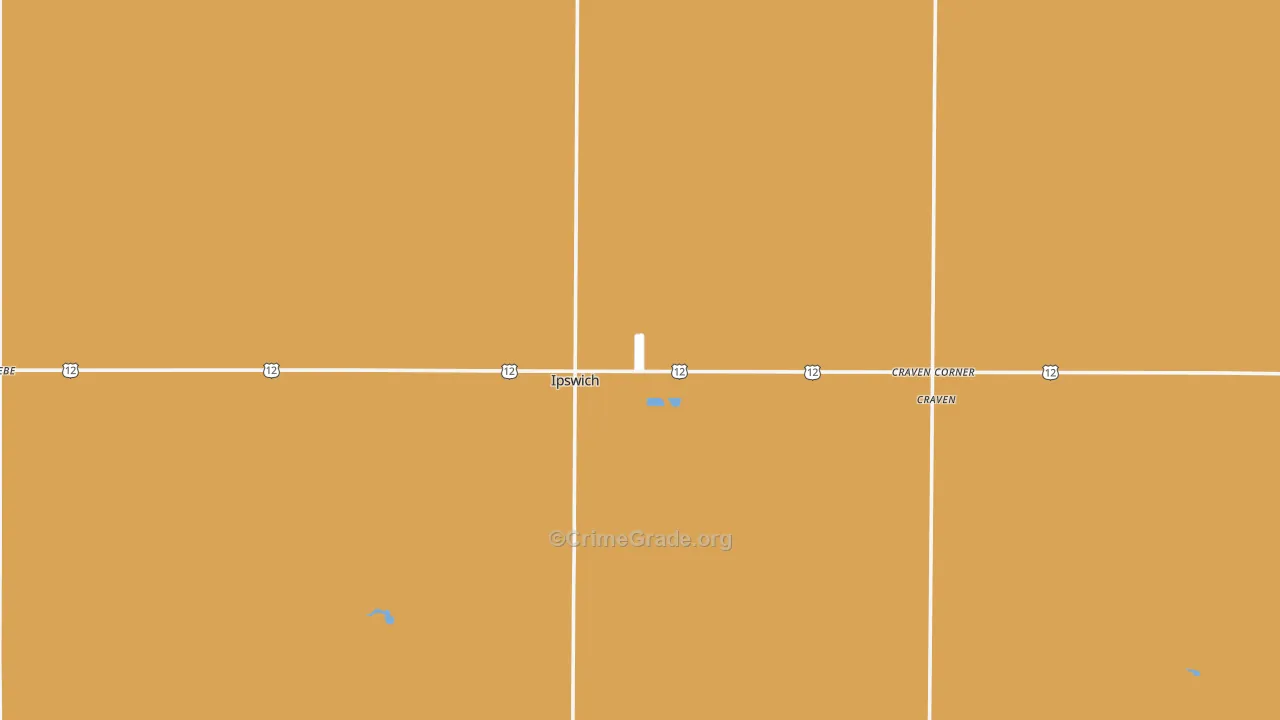 Ipswich, SD Map of Murder Rates