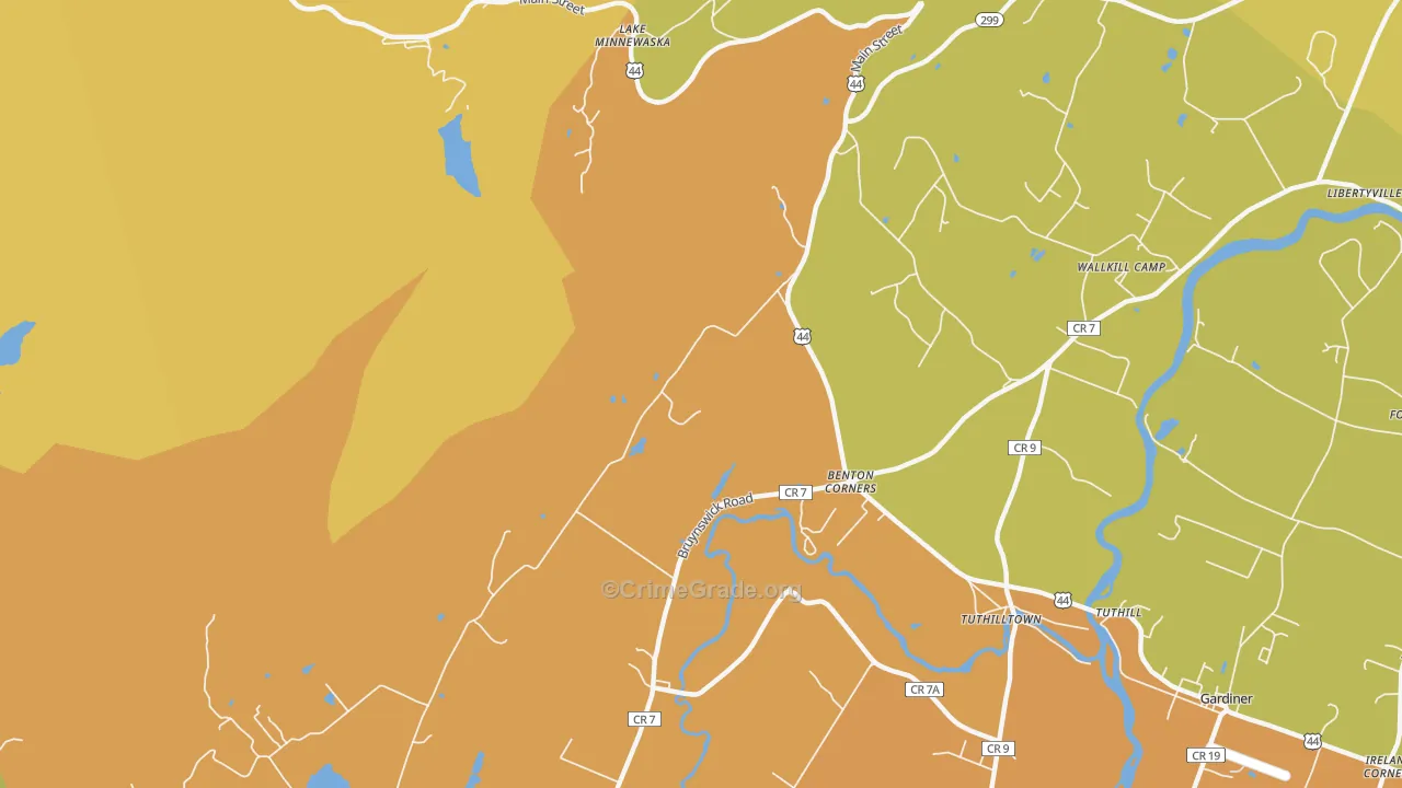 Ireland Corners, NY Map of Murder Rates