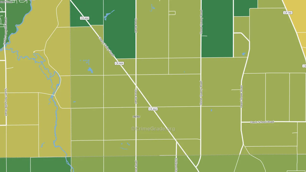 Irene, IL Map of Murder Rates
