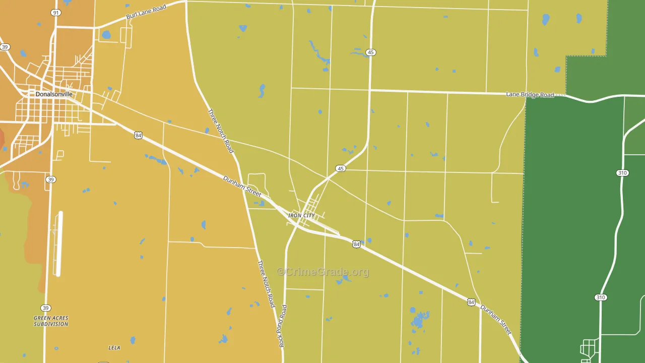Iron City, GA Map of Murder Rates