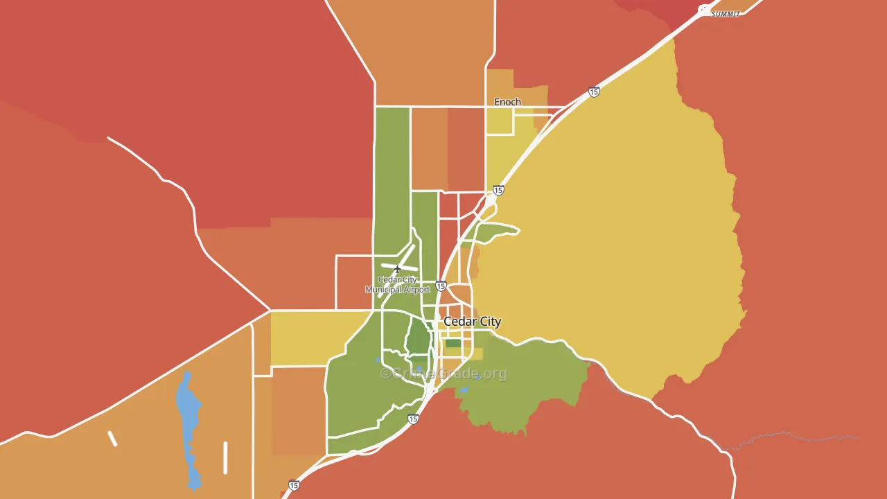 Iron County, UT Map of Murder Rates