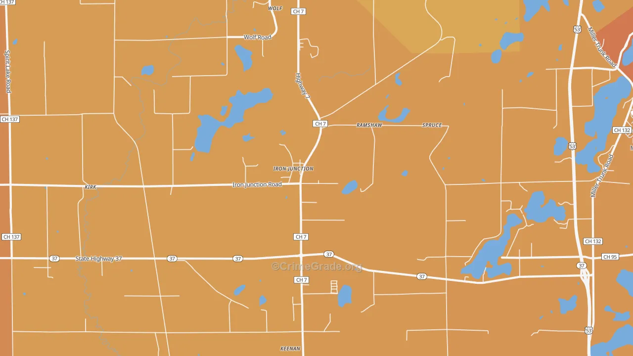 Iron Junction, MN Map of Murder Rates