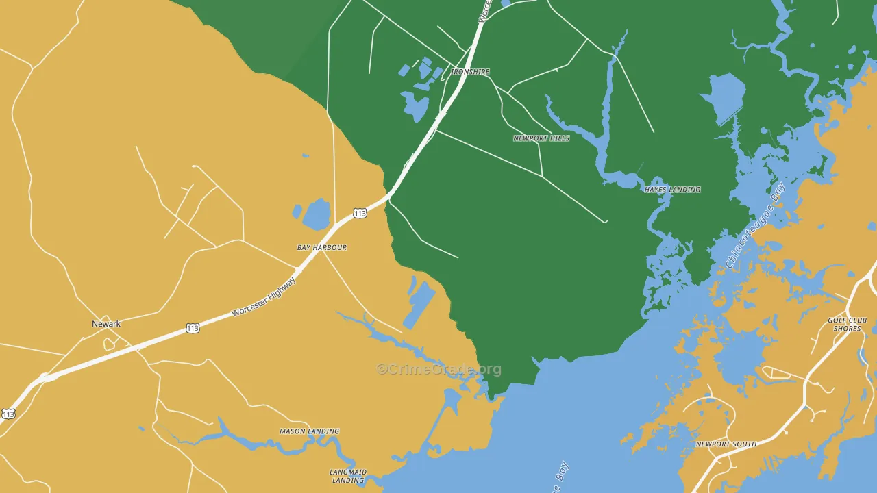 Ironshire, MD Map of Murder Rates