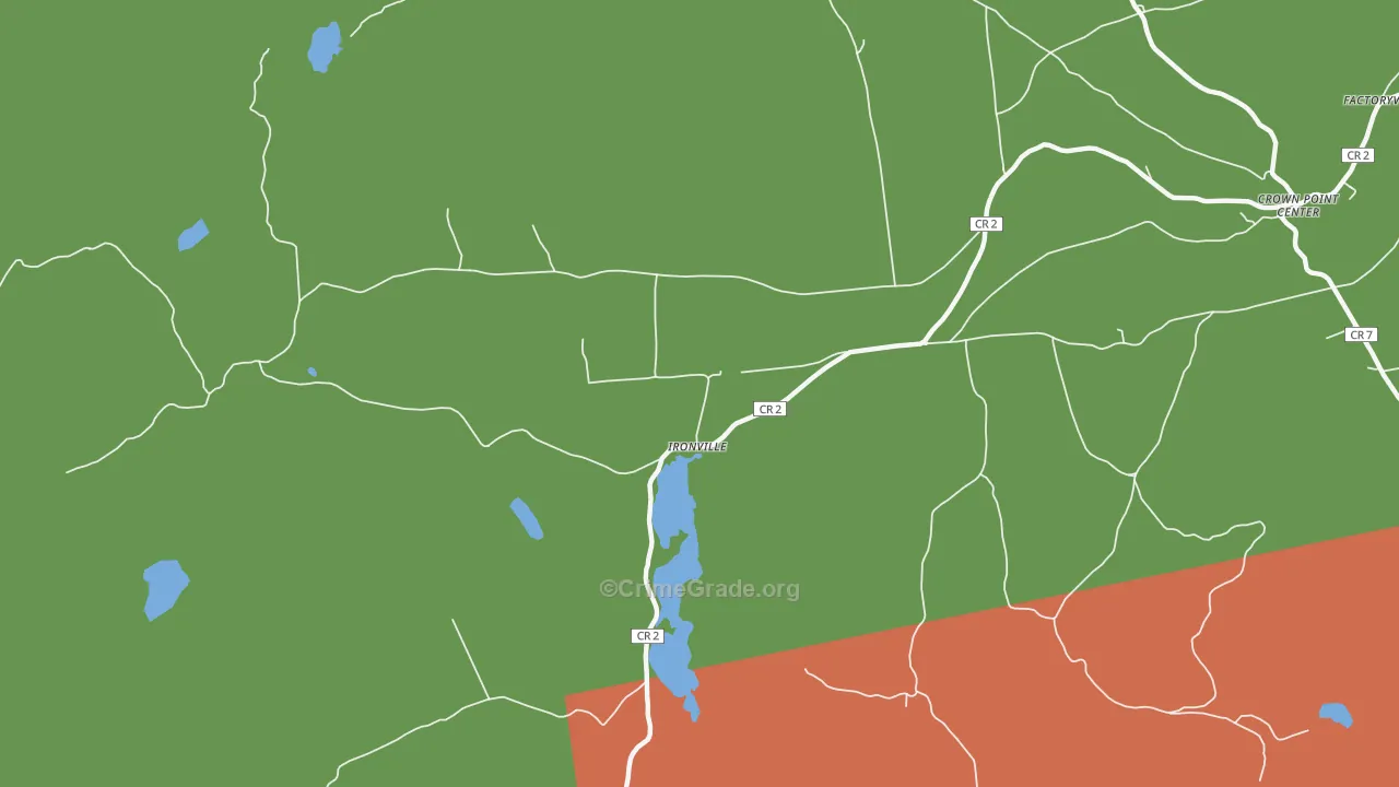 Ironville, NY Map of Murder Rates