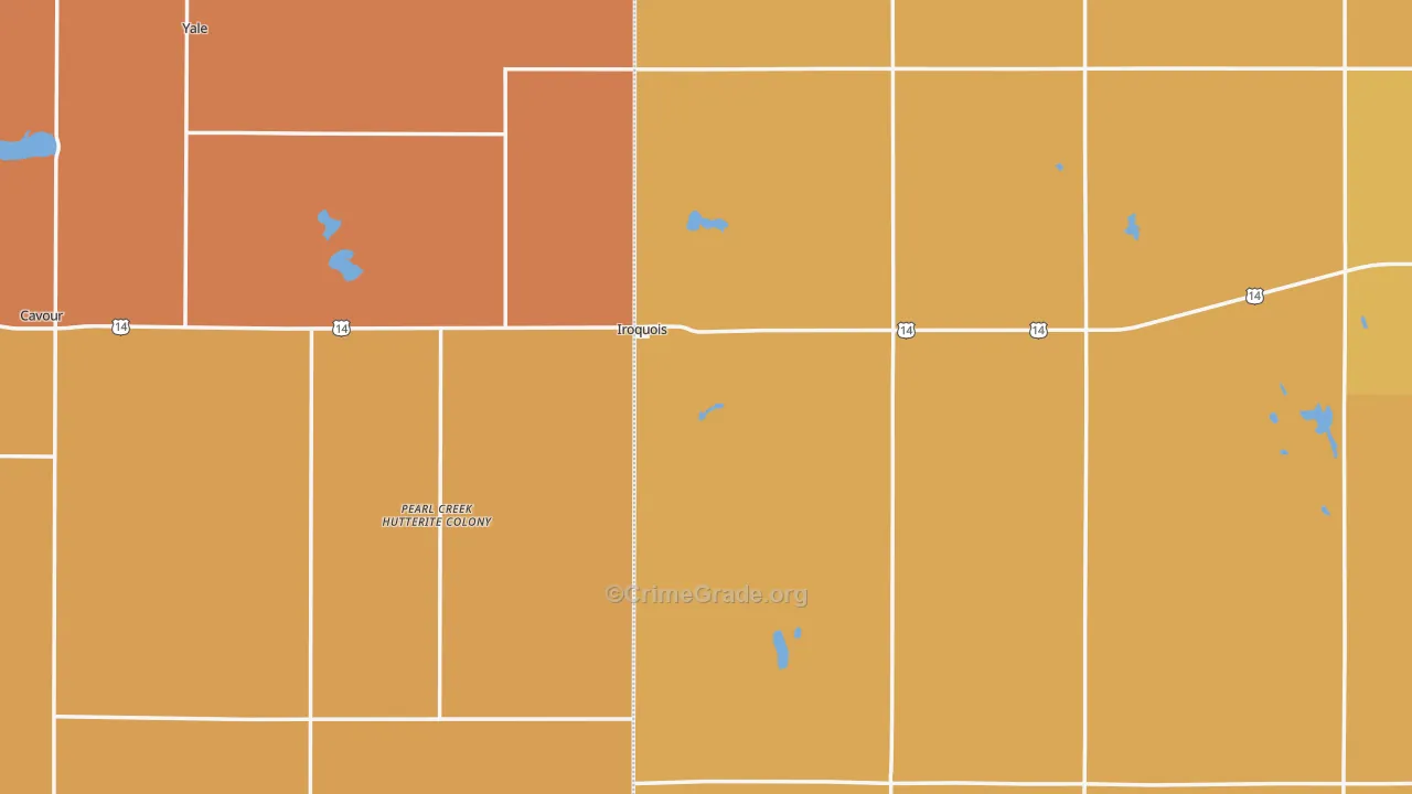 Iroquois, SD Map of Murder Rates