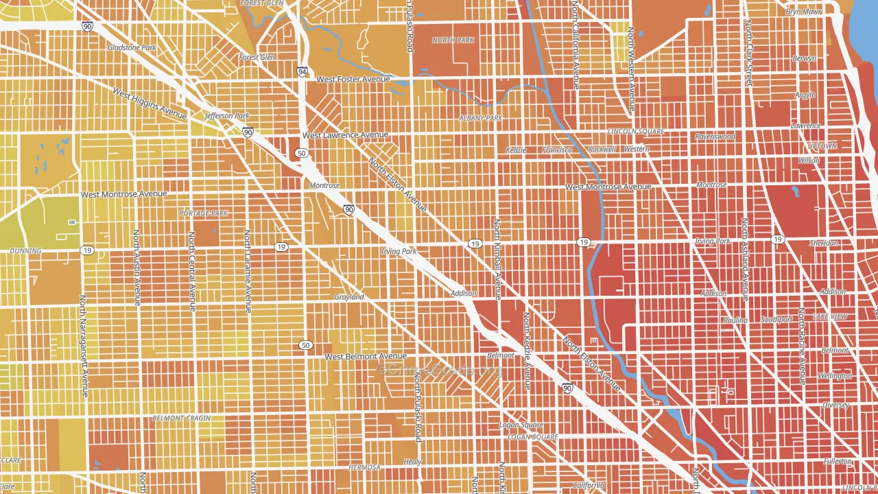 Irving Park, Chicago, IL Map of Murder Rates