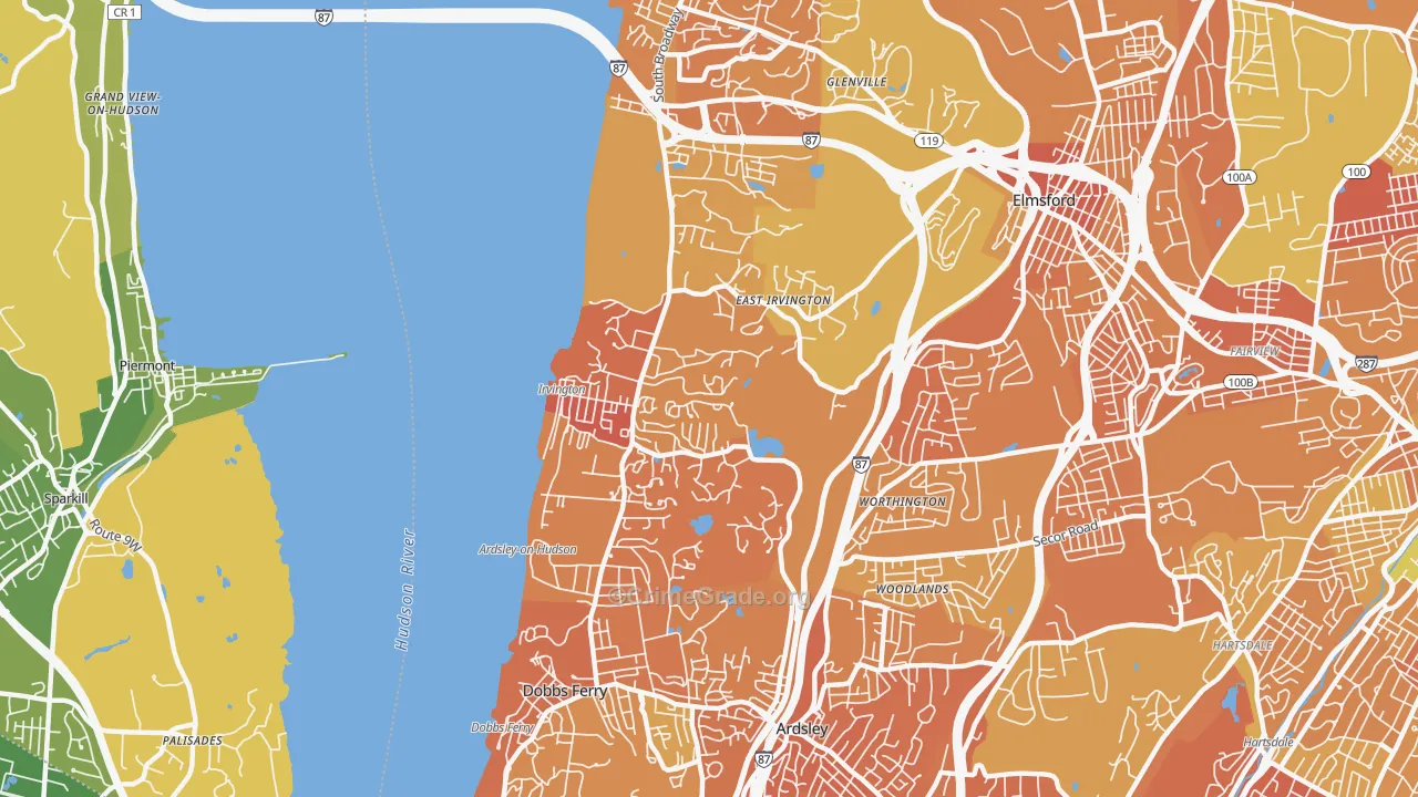 Irvington, NY Map of Murder Rates