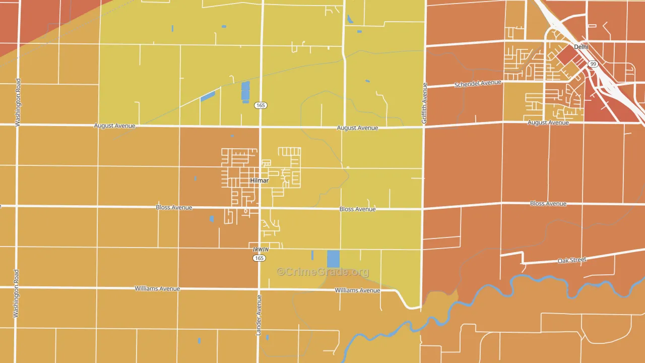Irwin, CA Map of Murder Rates