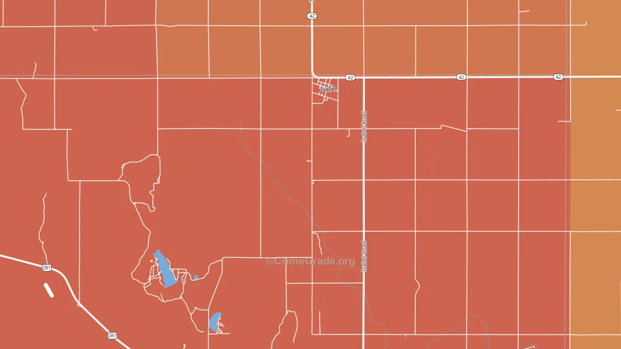 Isabel, KS Map of Murder Rates