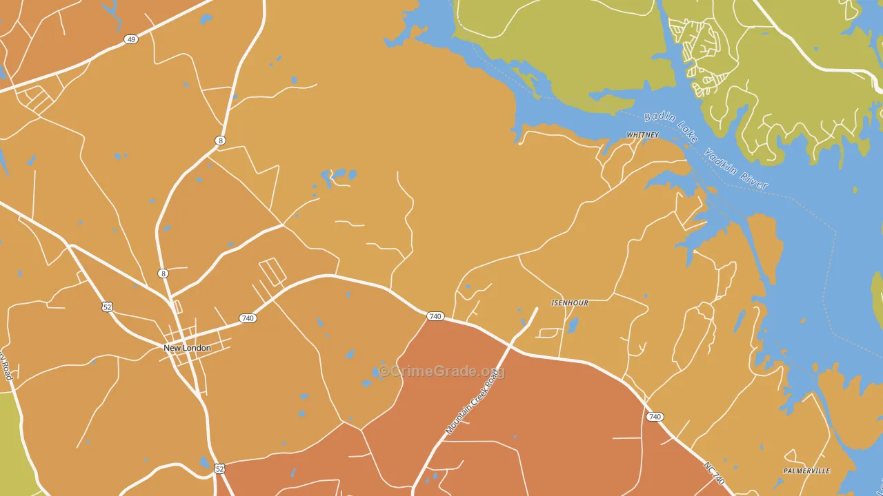 Isenhour, NC Map of Murder Rates