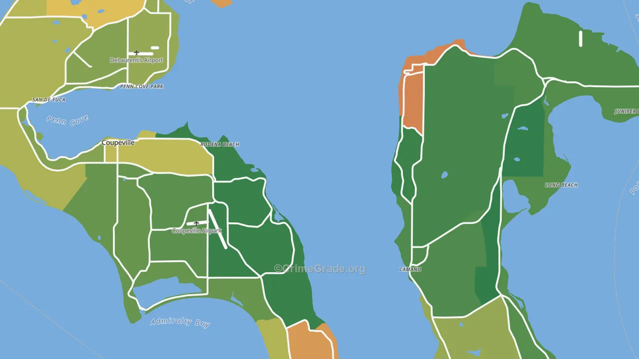 Island County, WA Map of Murder Rates