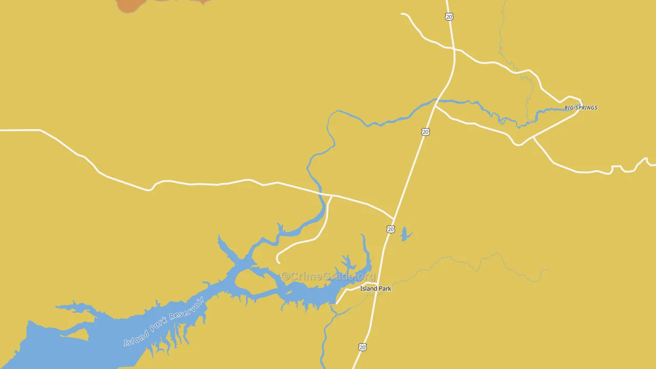 Island Park, ID Map of Murder Rates
