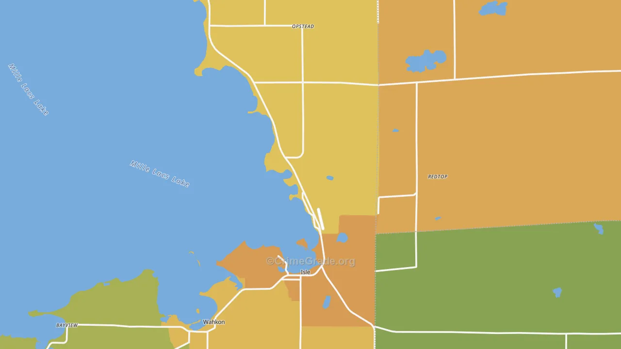 Isle, MN Map of Murder Rates