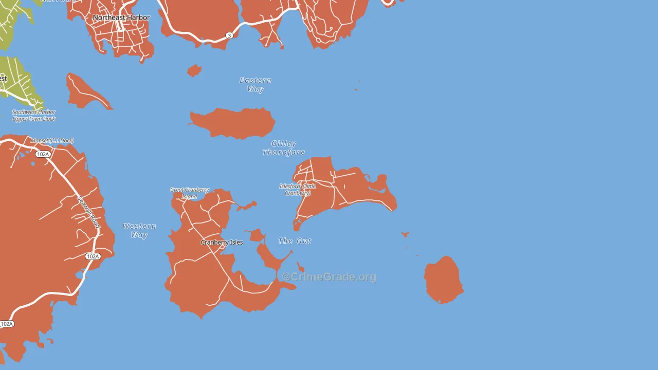 Islesford, ME Map of Murder Rates