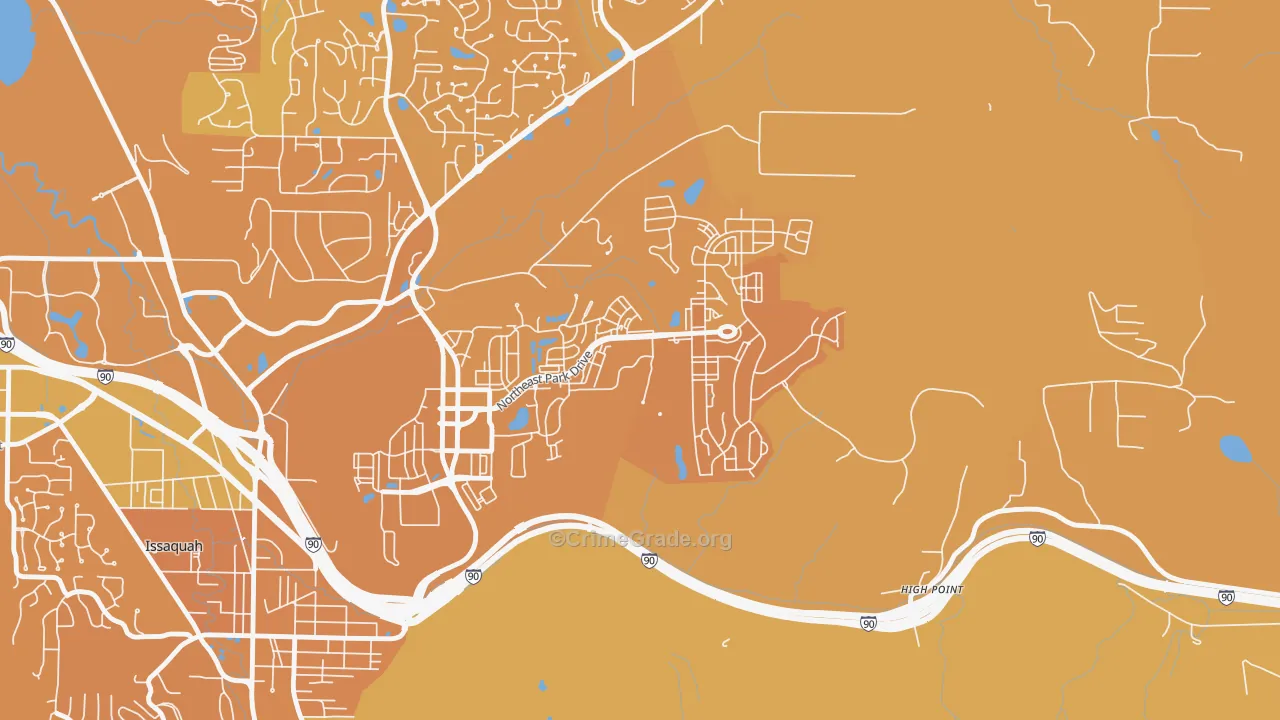 Issaquah Highlands, Issaquah, WA Map of Murder Rates