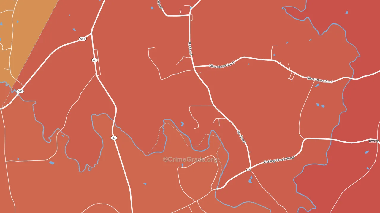 Ita, NC Map of Murder Rates