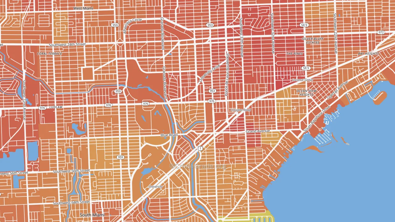 Italian Village, Coral Gables, FL Map of Murder Rates