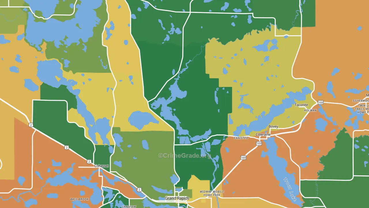 Itasca County, MN Map of Murder Rates