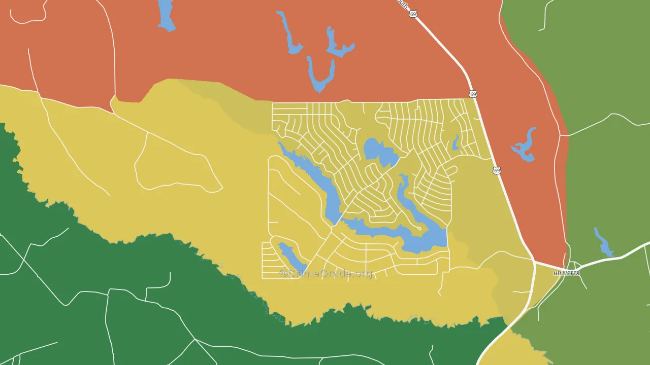Ivanhoe North, TX Map of Murder Rates