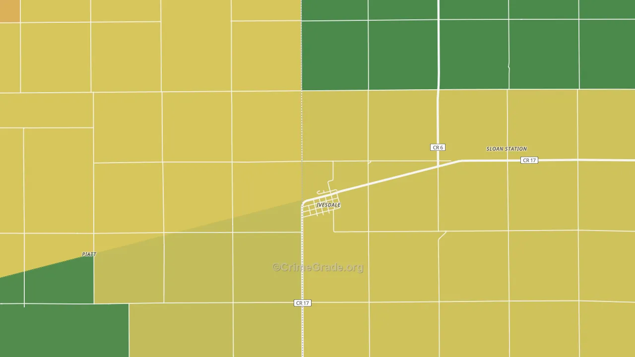 Ivesdale, IL Map of Murder Rates