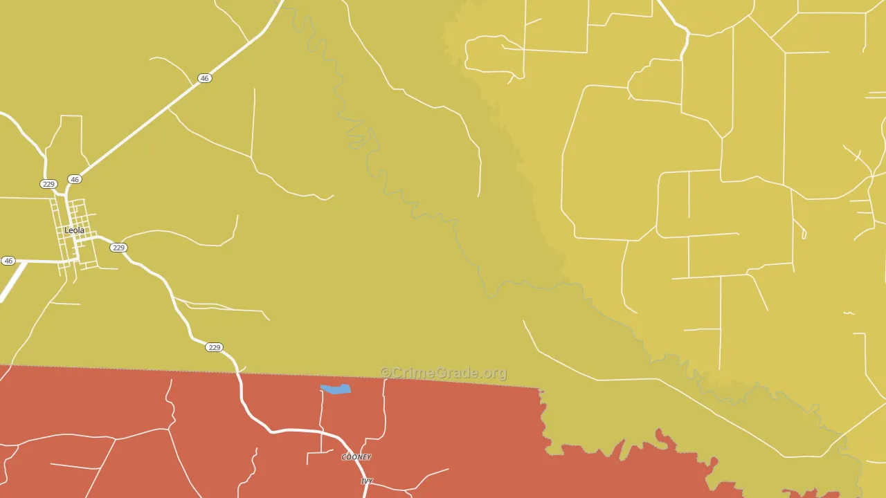 Ivy, AR Map of Murder Rates