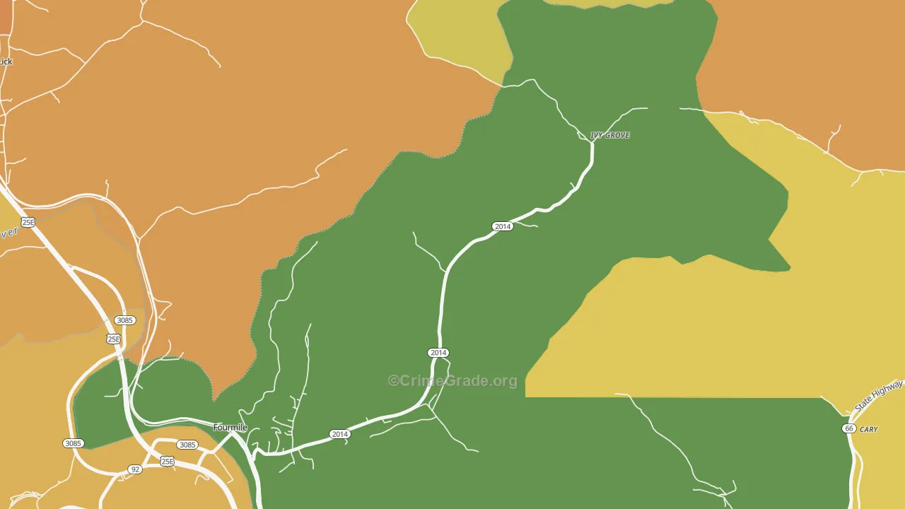 Ivy Grove, KY Map of Murder Rates