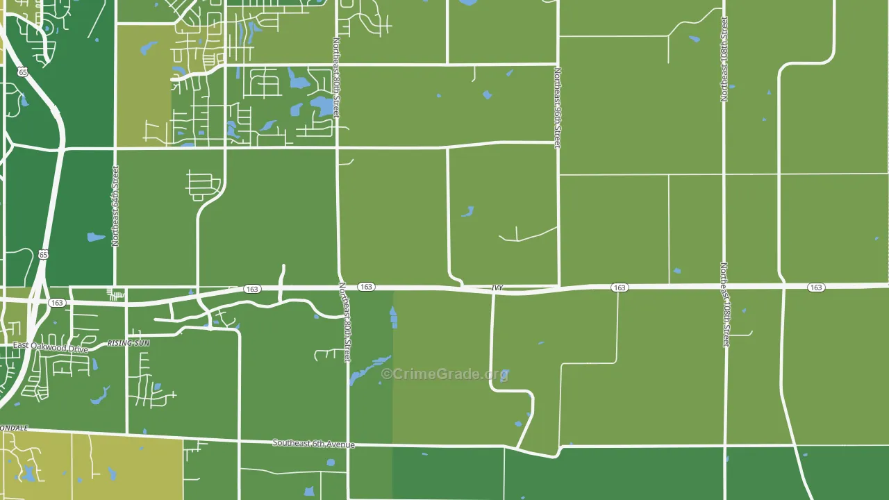 Ivy, IA Map of Murder Rates