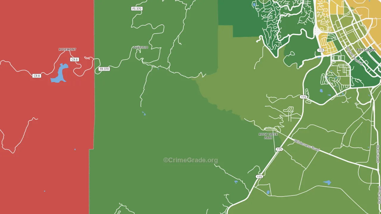 Ivywild, CO Map of Murder Rates