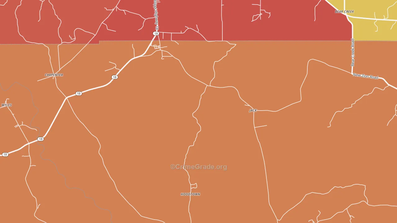 Jack, MS Map of Murder Rates