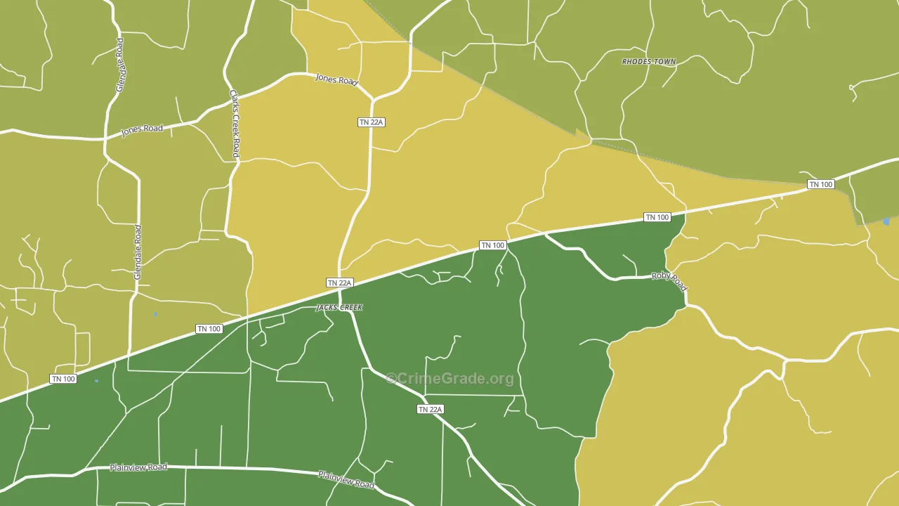 Jacks Creek, TN Map of Murder Rates
