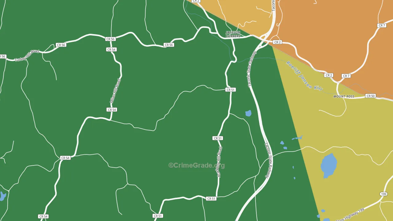 Jackson Corners, NY Map of Murder Rates