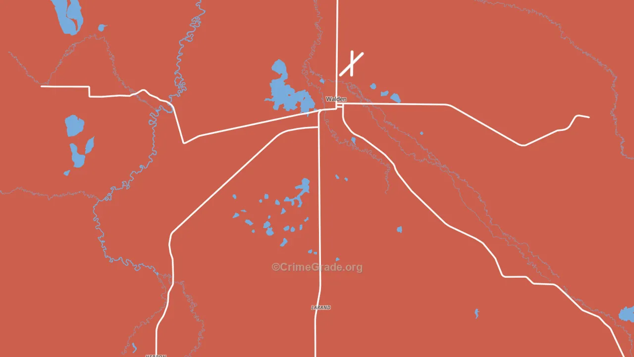 Jackson County, CO Map of Murder Rates