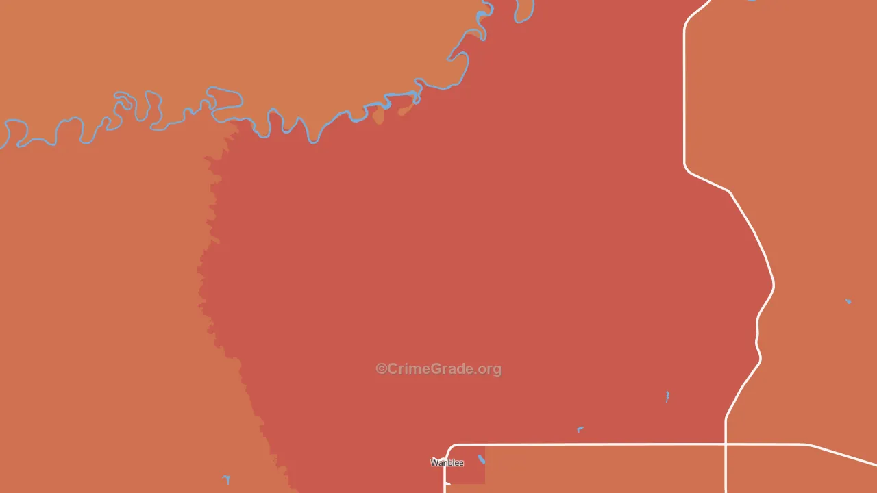 Jackson County, SD Map of Murder Rates