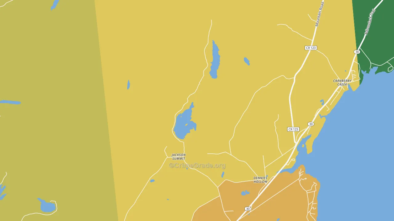 Jackson Summit, NY Map of Murder Rates